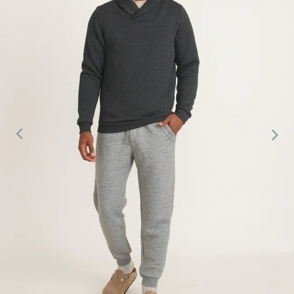 Marine layer Corbet Quilted Jogger in Mid Heather Grey - Picture 4 of 6